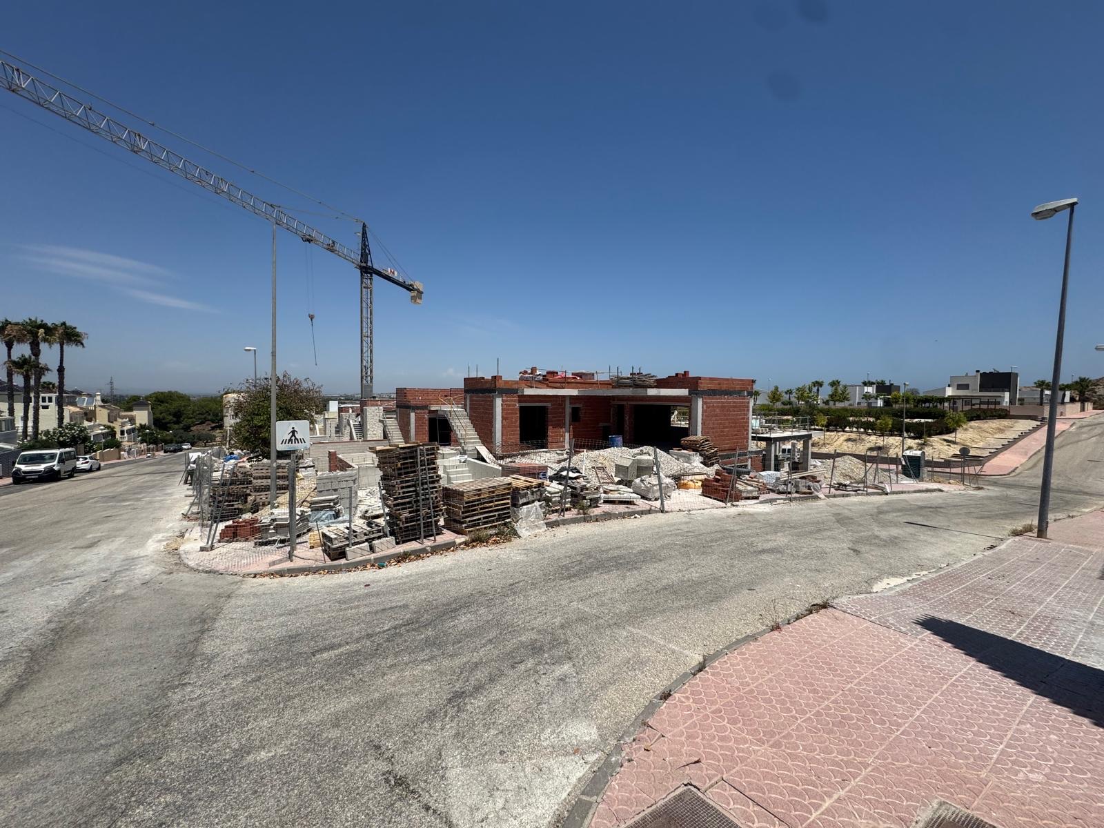 Concrete shell of the private pool under construction