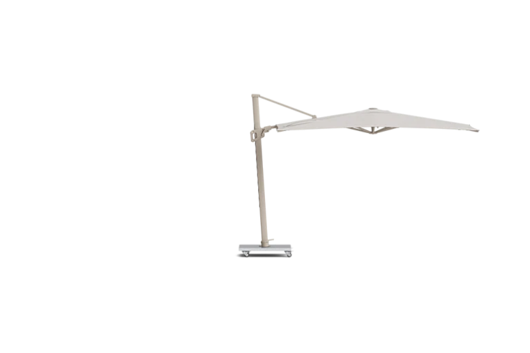 Cantilever garden parasol in cream