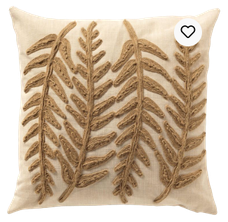 Palm fern accent cushion