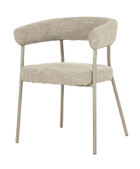 Bouclé dining armchair